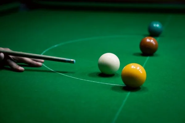snooker balls close up